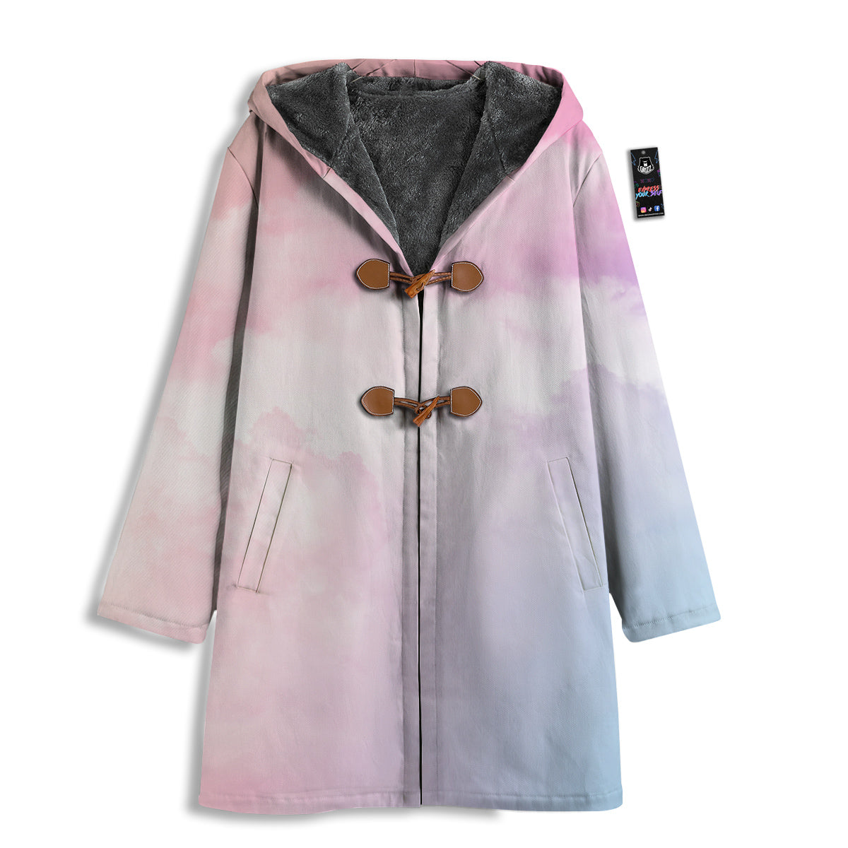 Cloud Coloful Print Men's Windbreaker Jacket-grizzshop