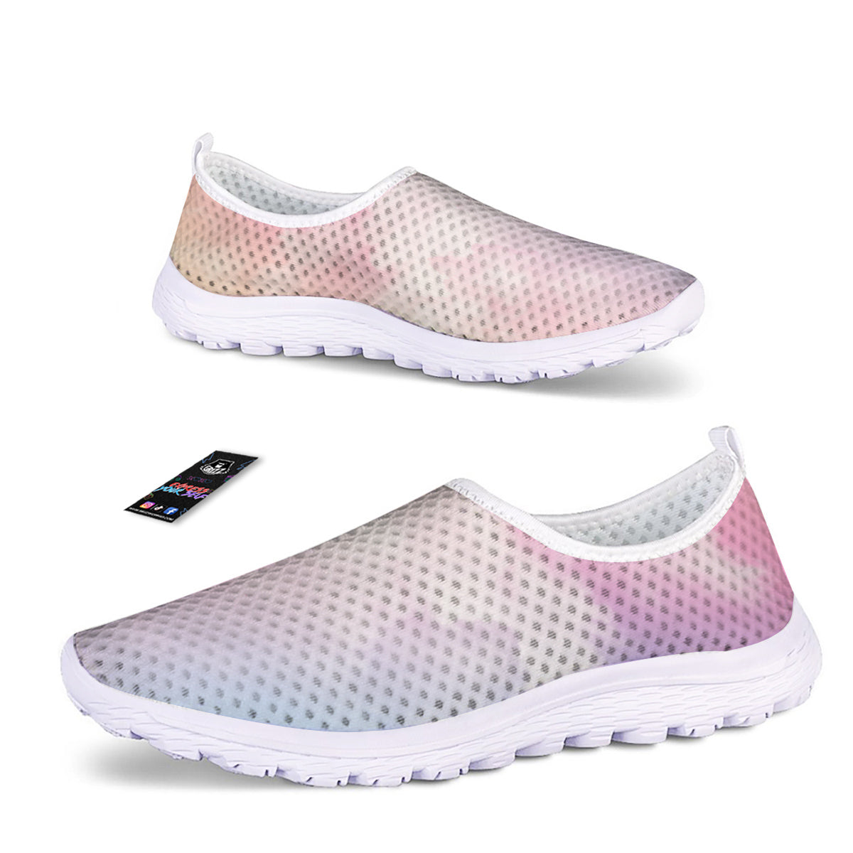 Cloud Coloful Print Nurse Shoes-grizzshop