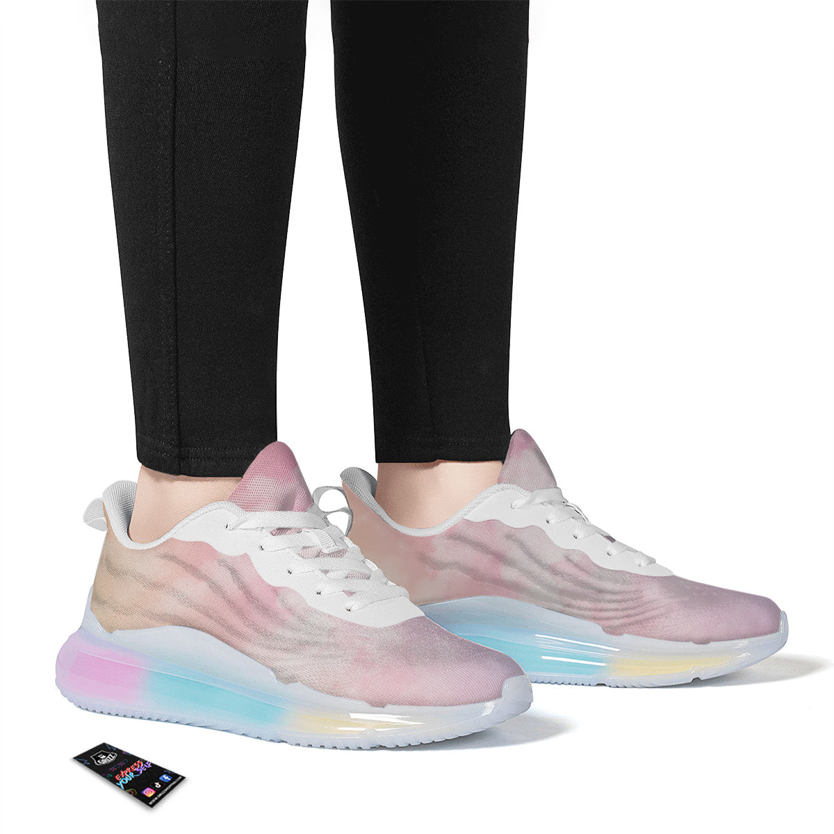 Cloud Coloful Print Running Sneakers-grizzshop