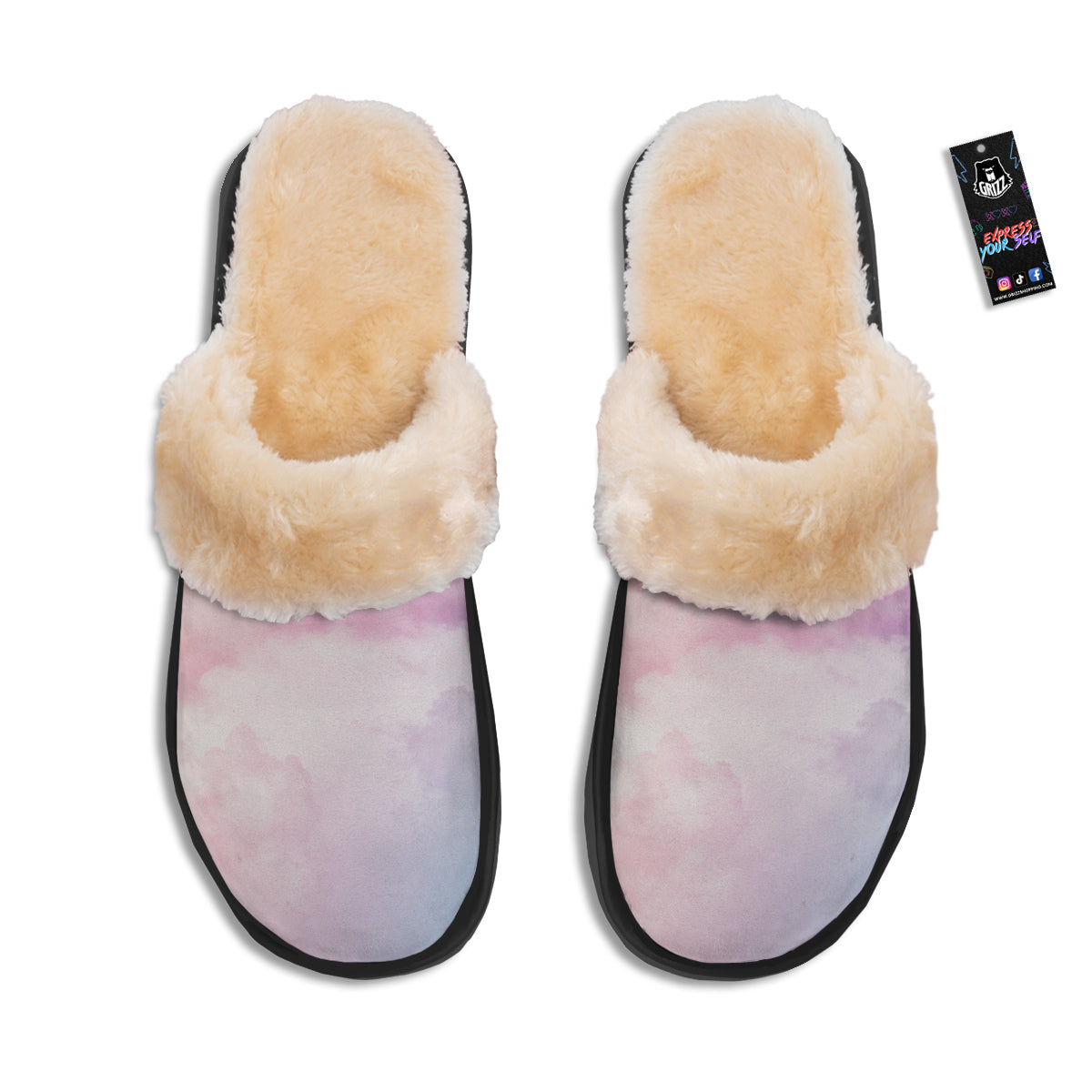 Cloud Coloful Print Slippers-grizzshop
