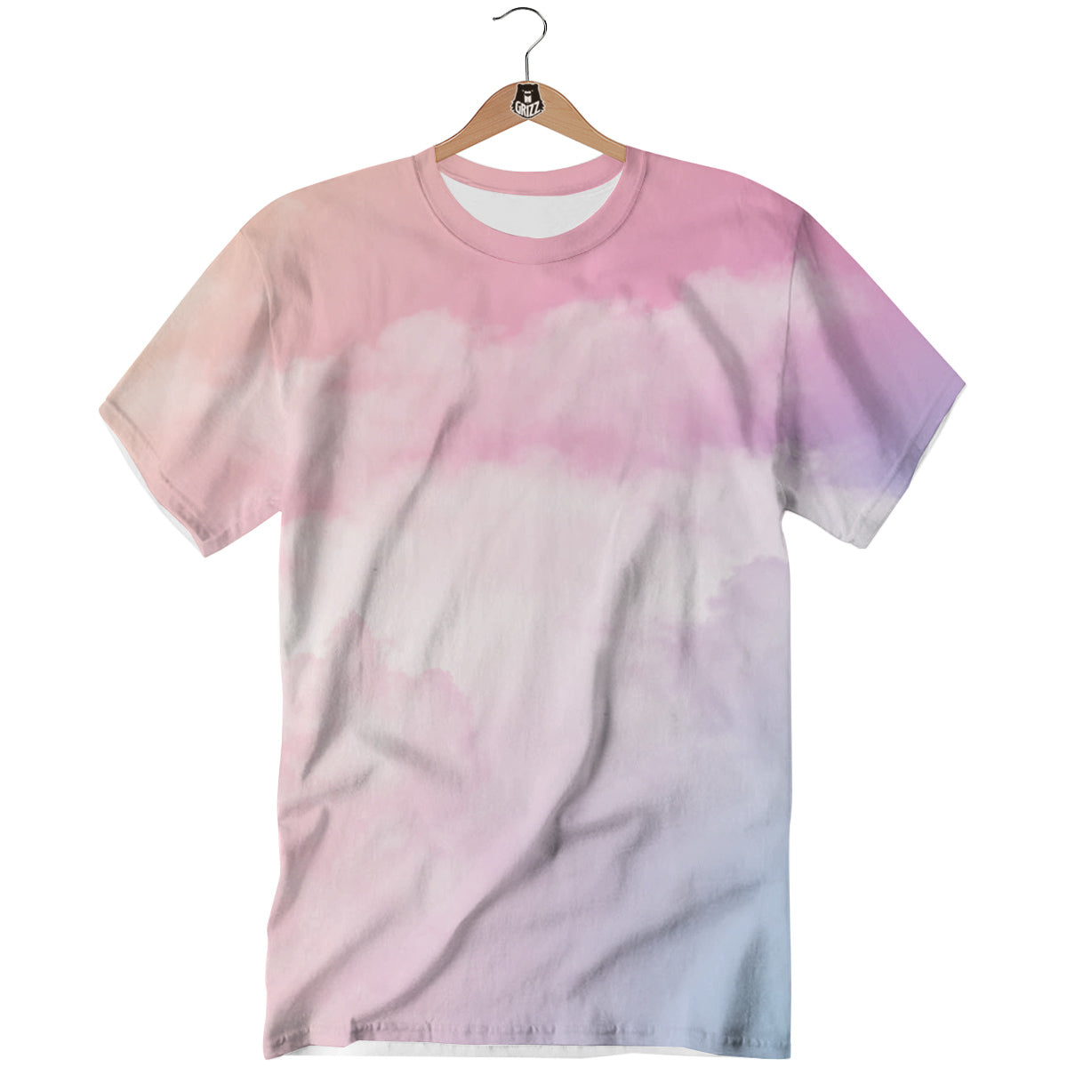 Cloud Coloful Print T-Shirt-grizzshop