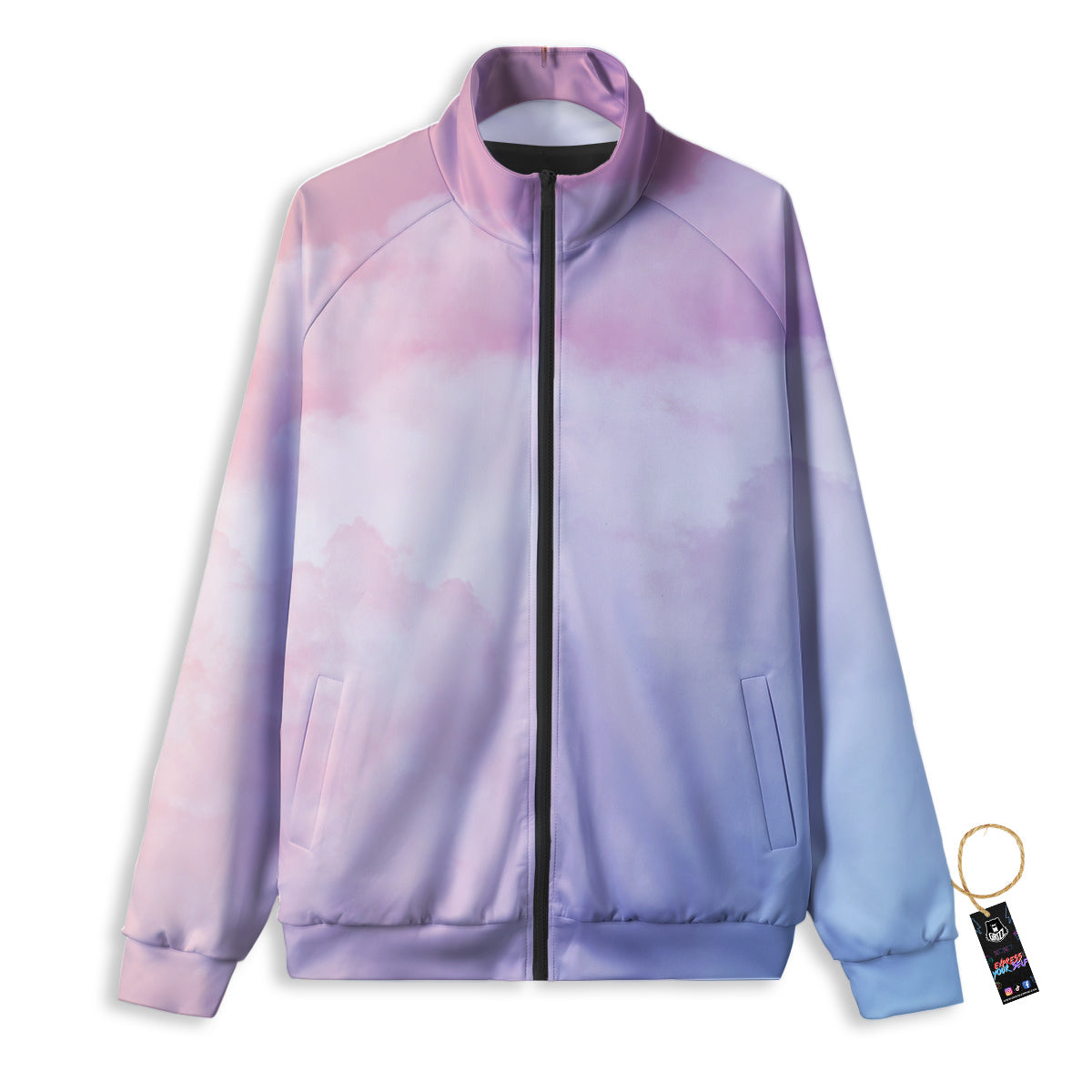 Cloud Coloful Print Track Jacket-grizzshop