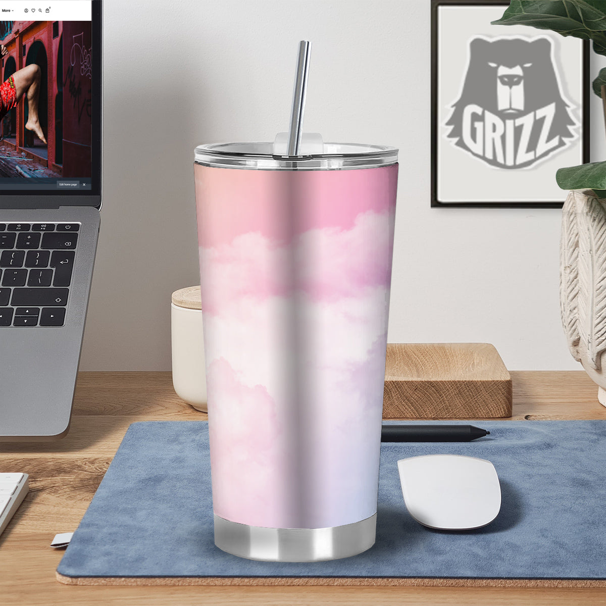 Cloud Coloful Print Tumbler-grizzshop