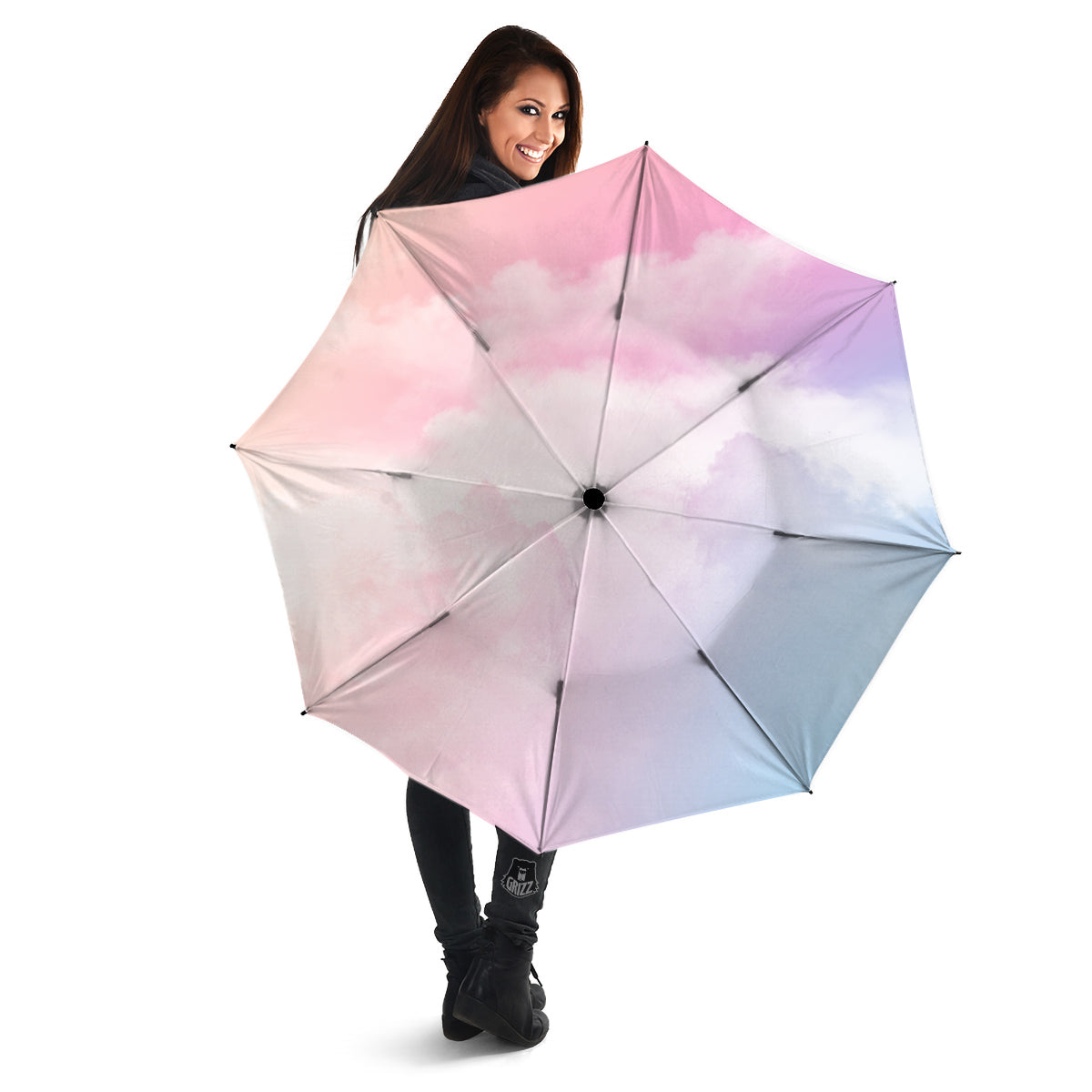Cloud Coloful Print Umbrella-grizzshop