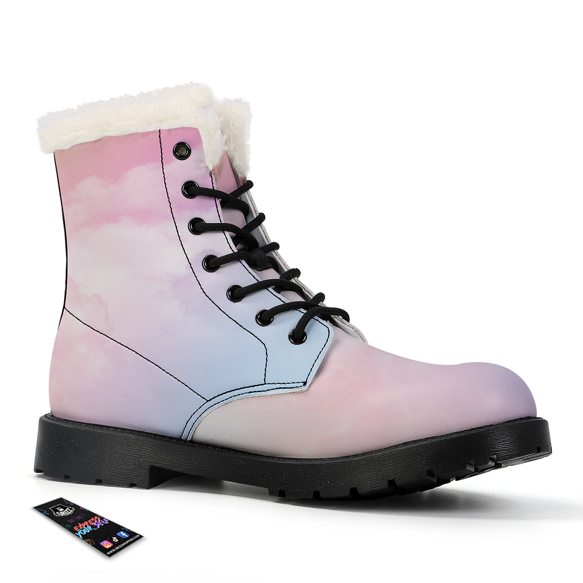 Cloud Coloful Print Winter Boots-grizzshop