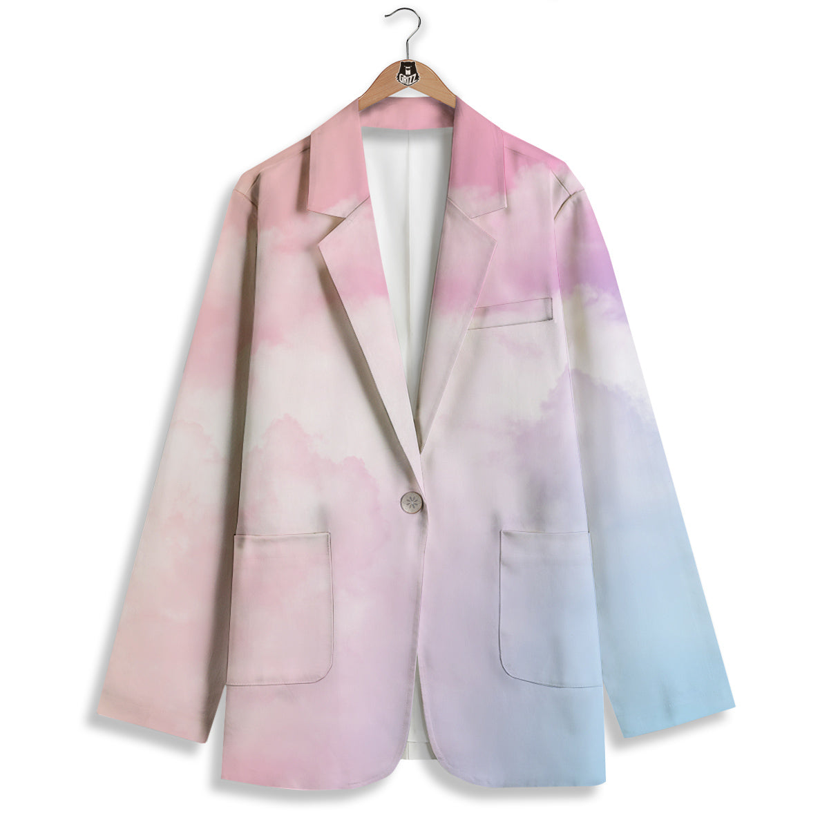 Cloud Coloful Print Women's Blazer-grizzshop