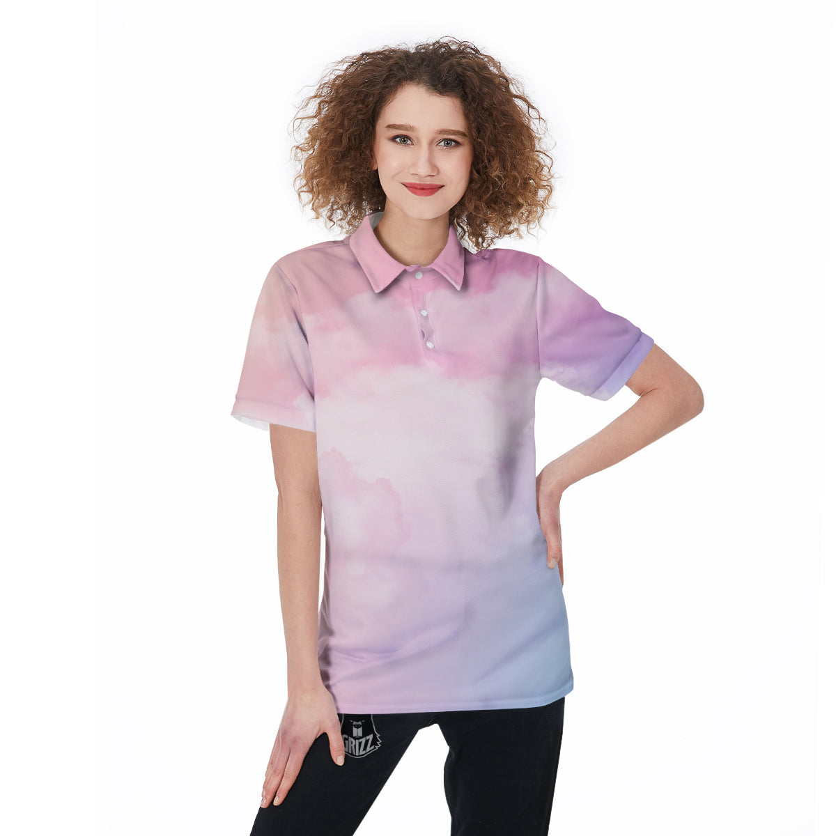 Cloud Coloful Print Women's Golf Shirts-grizzshop