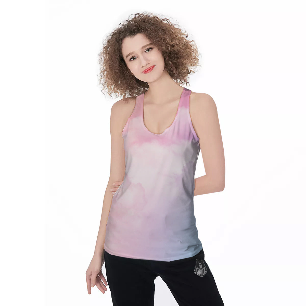 Cloud Coloful Print Women's Racerback Tank Top-grizzshop