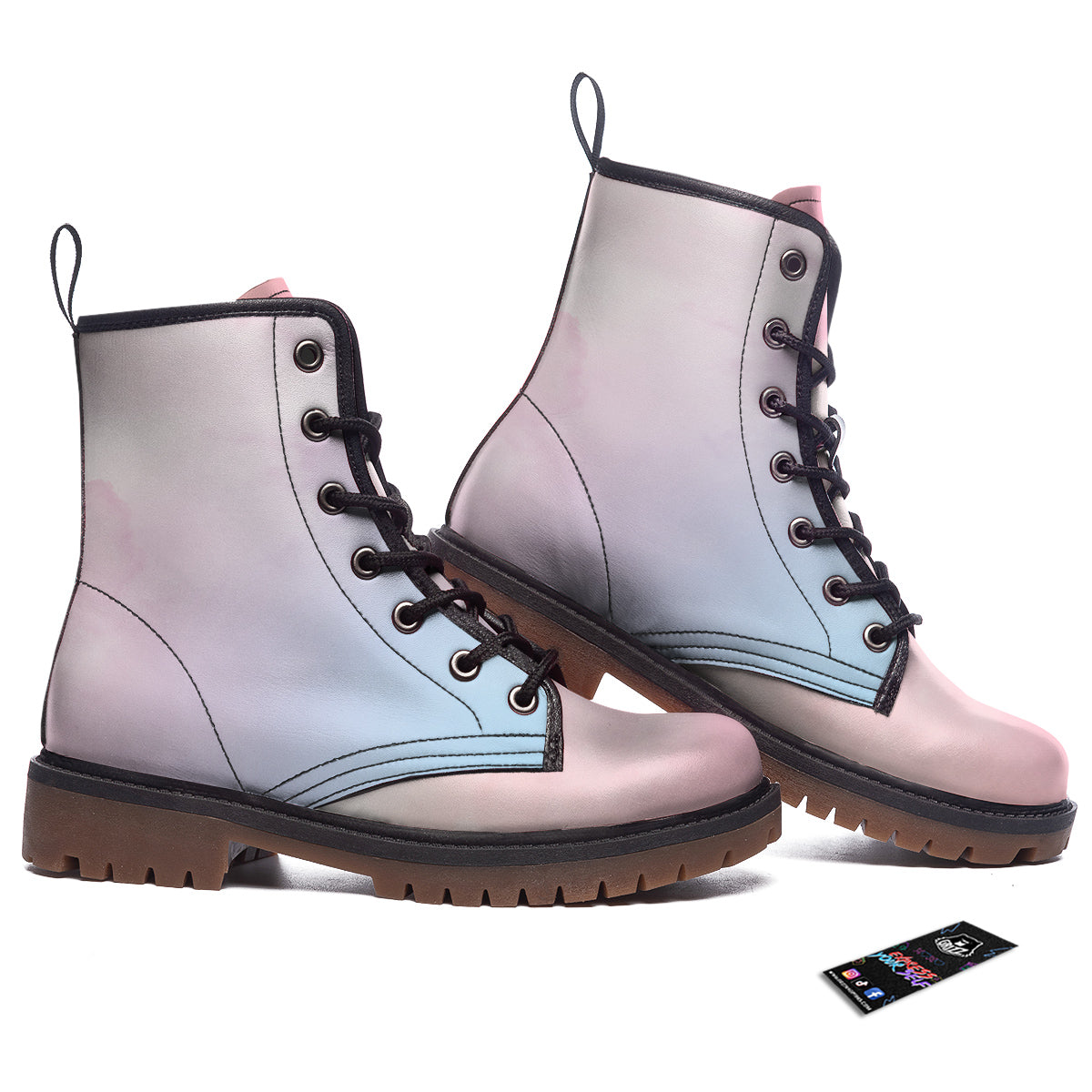 Cloud Coloful Print Work Boots-grizzshop