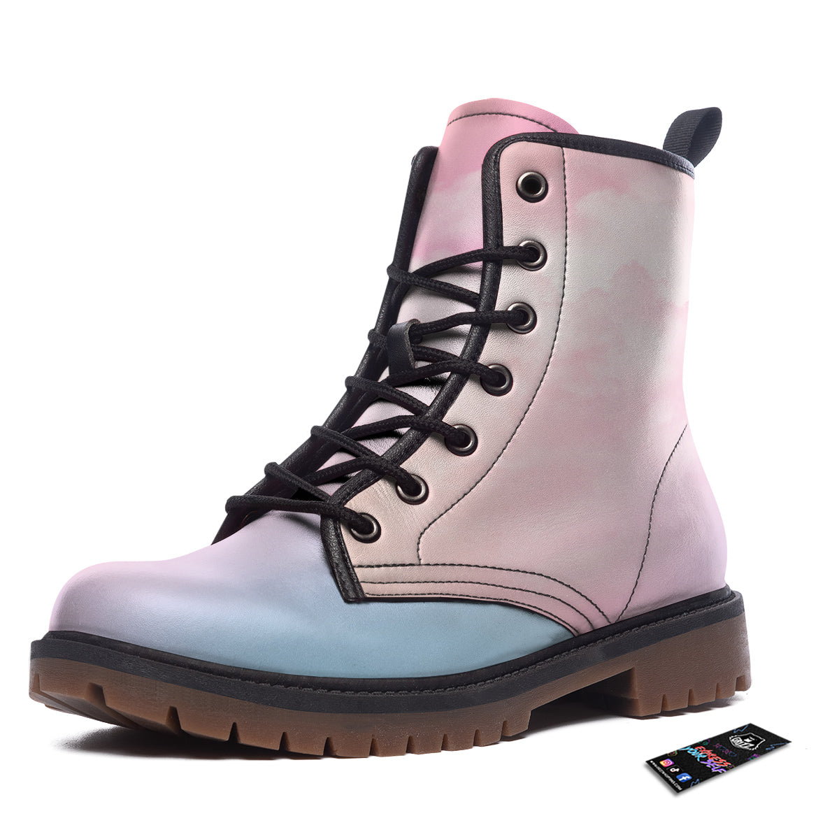 Cloud Coloful Print Work Boots-grizzshop