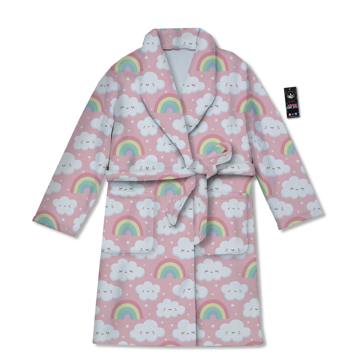 Cloud Cute Print Pattern Bathrobe-grizzshop