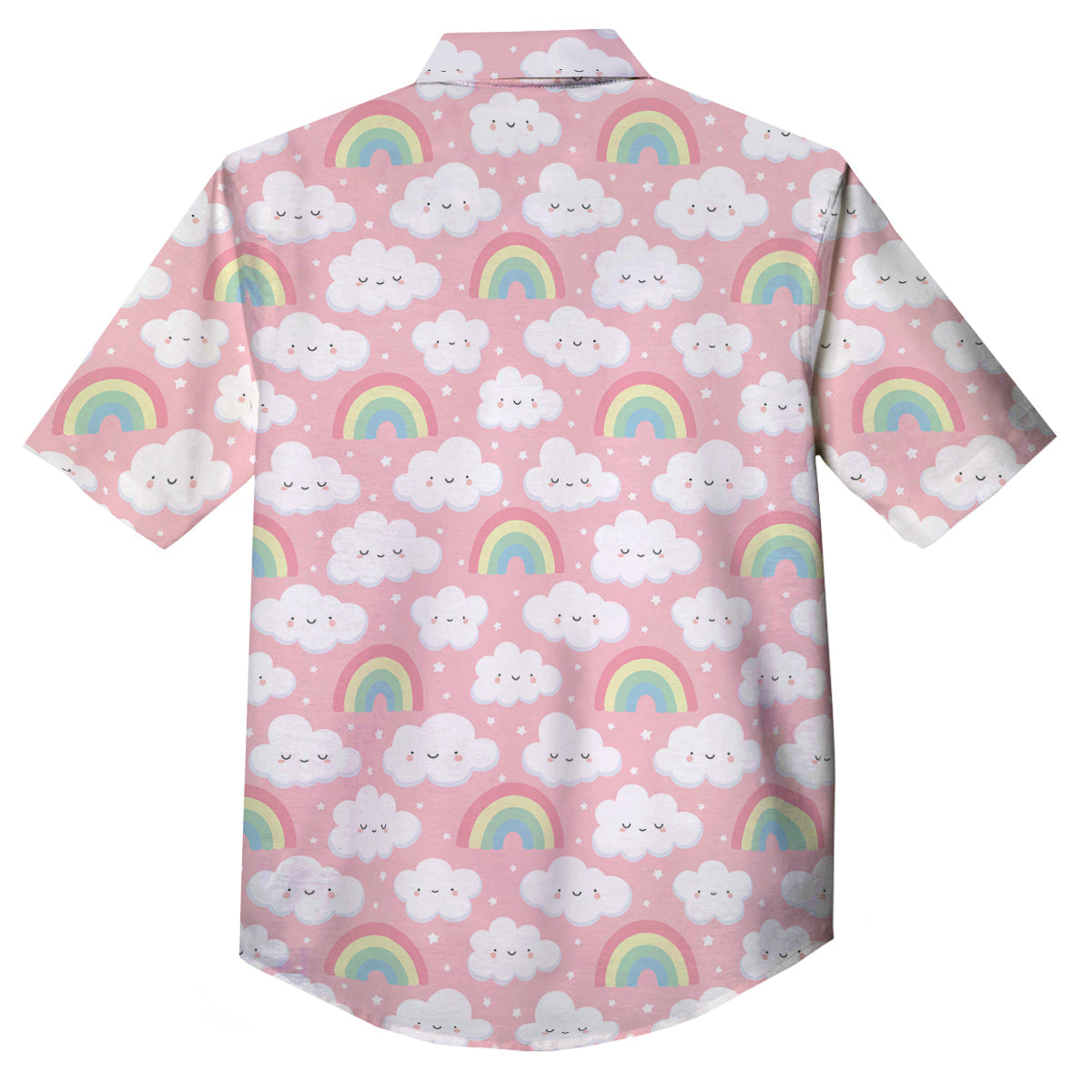 Cloud Cute Print Pattern Button Up Shirt-grizzshop