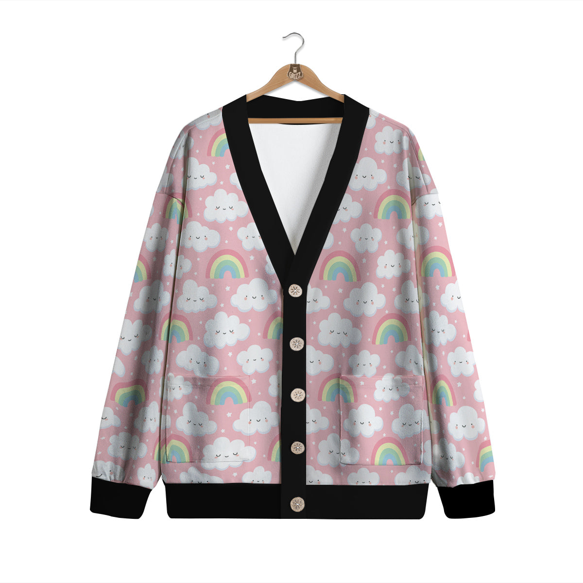 Cloud Cute Print Pattern Cardigan-grizzshop
