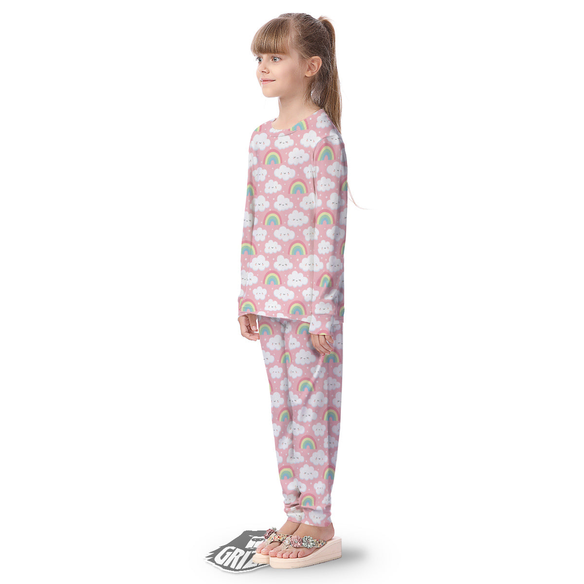 Cloud Cute Print Pattern Kid's Pajamas-grizzshop