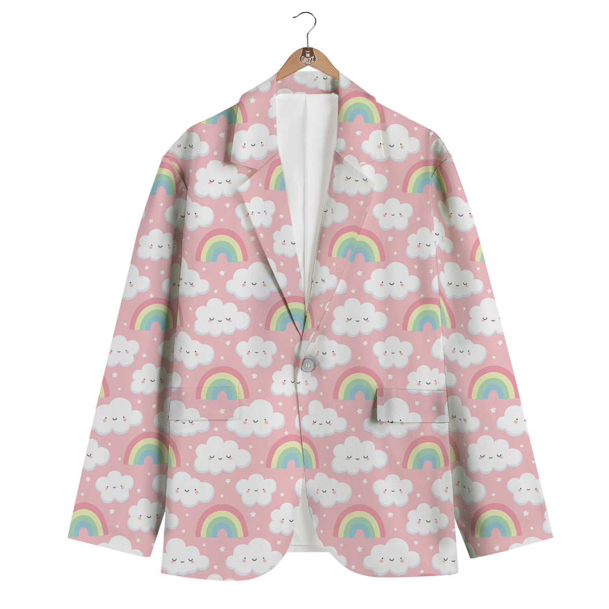 Cloud Cute Print Pattern Men's Blazer-grizzshop