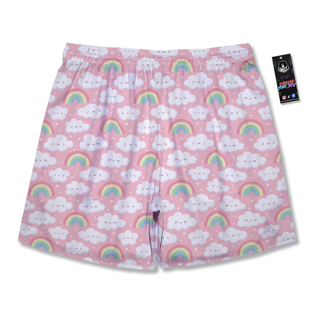 Cloud Cute Print Pattern Men's Running Shorts-grizzshop