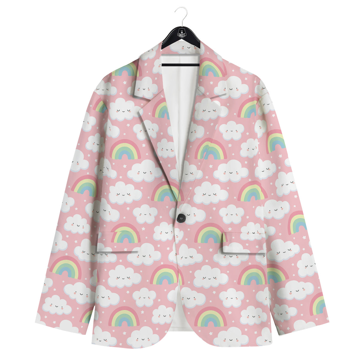 Cloud Cute Print Pattern Men's Sport Coat-grizzshop