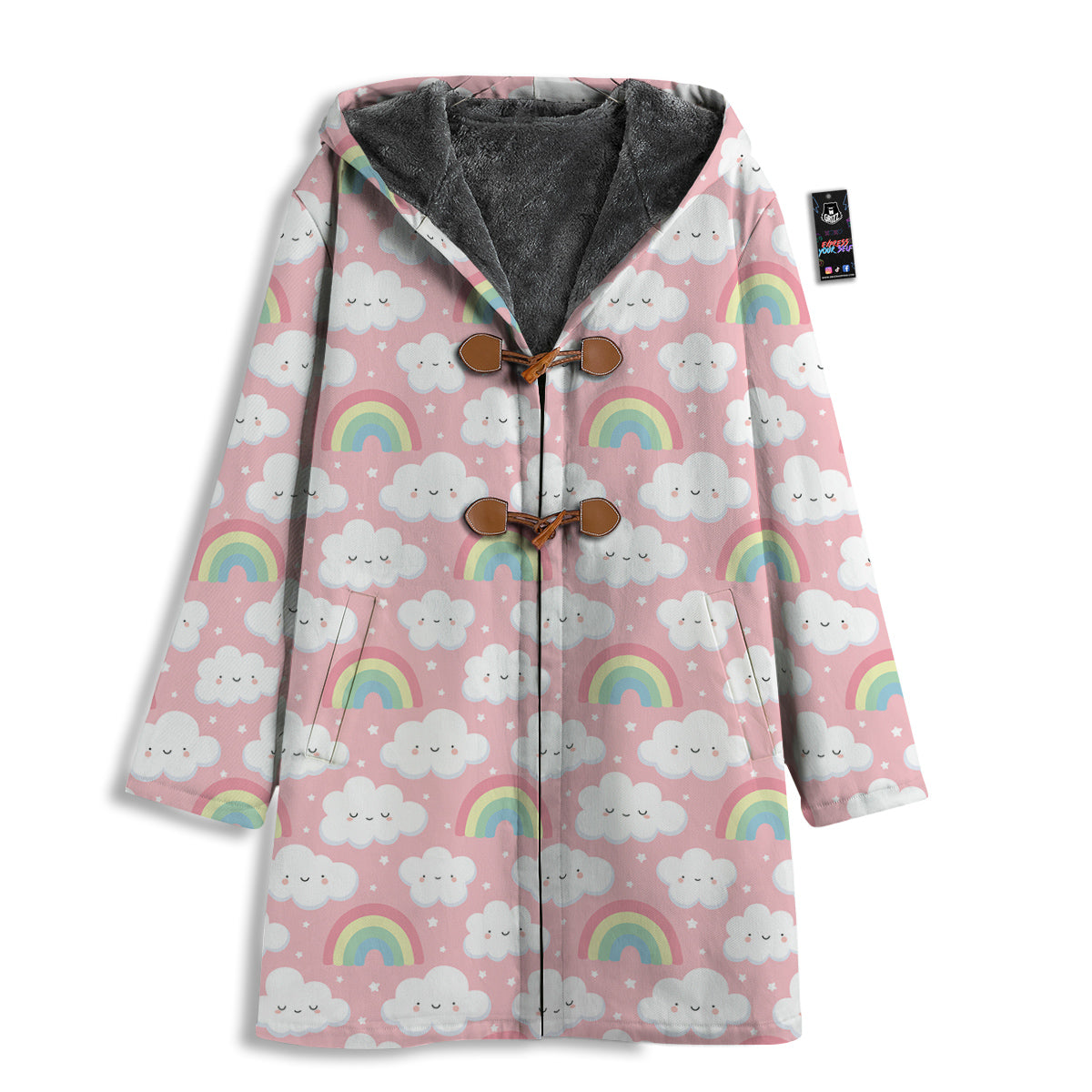 Cloud Cute Print Pattern Men's Windbreaker Jacket-grizzshop