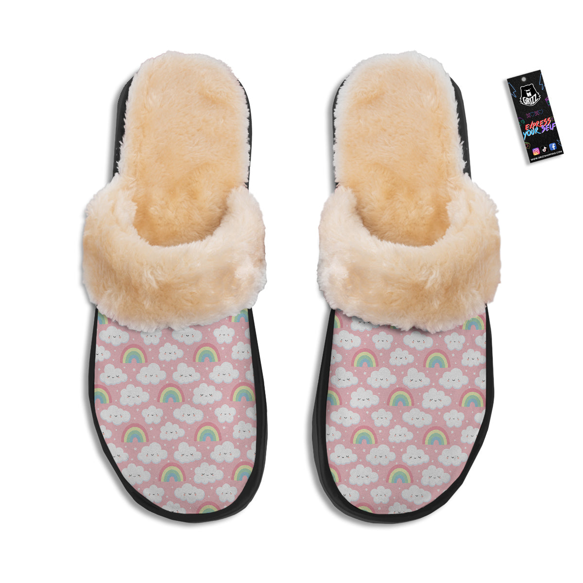 Cloud Cute Print Pattern Slippers-grizzshop