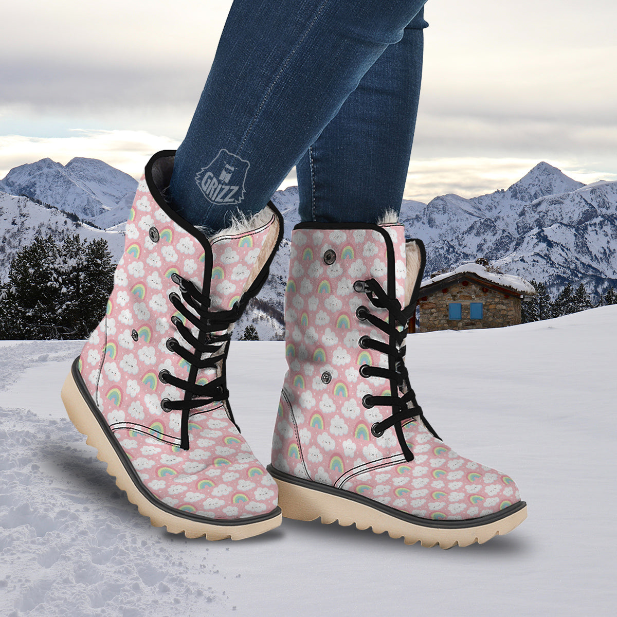 Cloud Cute Print Pattern Snow Boots-grizzshop