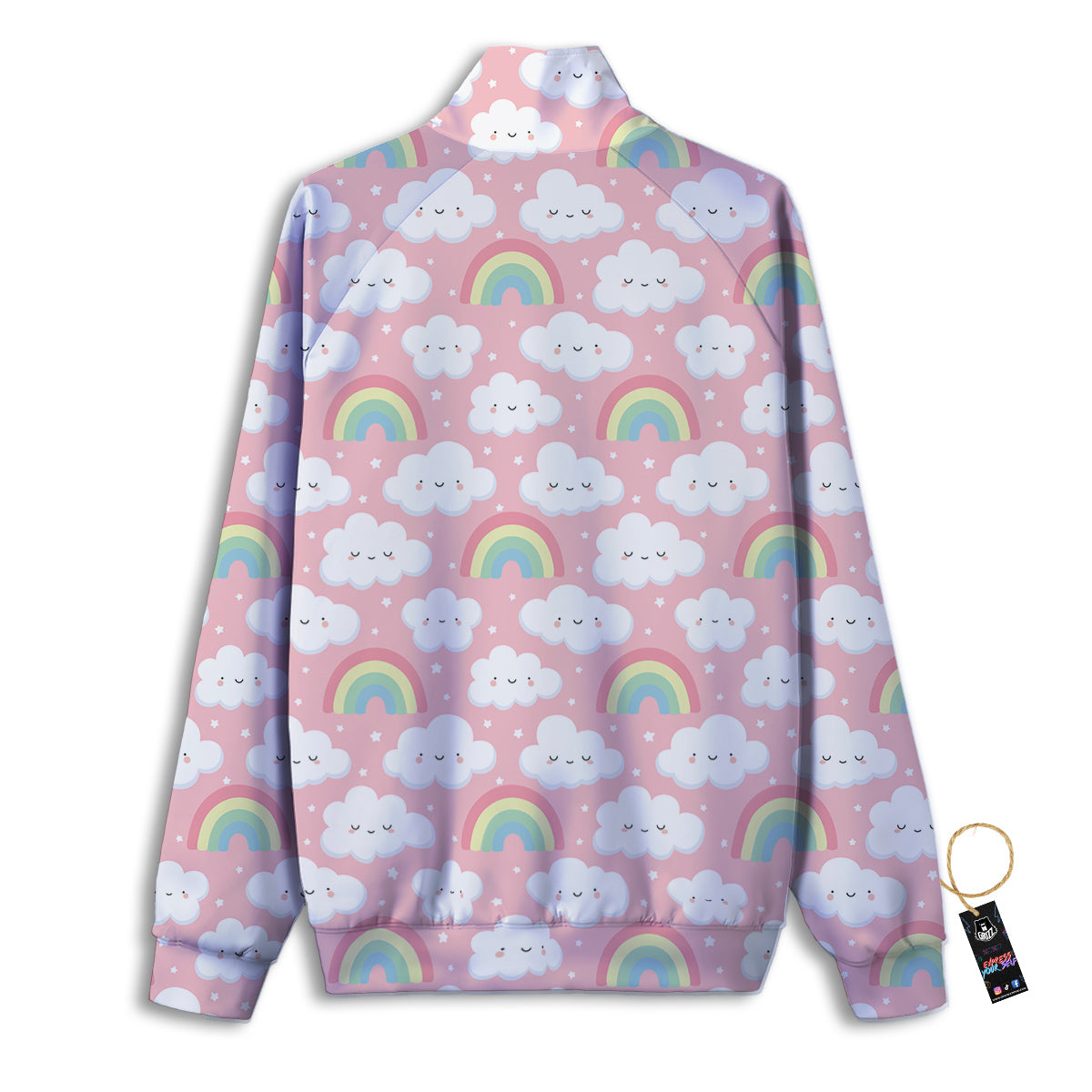 Cloud Cute Print Pattern Track Jacket-grizzshop