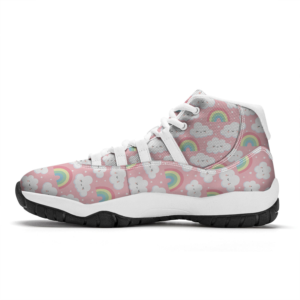 Cloud Cute Print Pattern White Bball Shoes-grizzshop