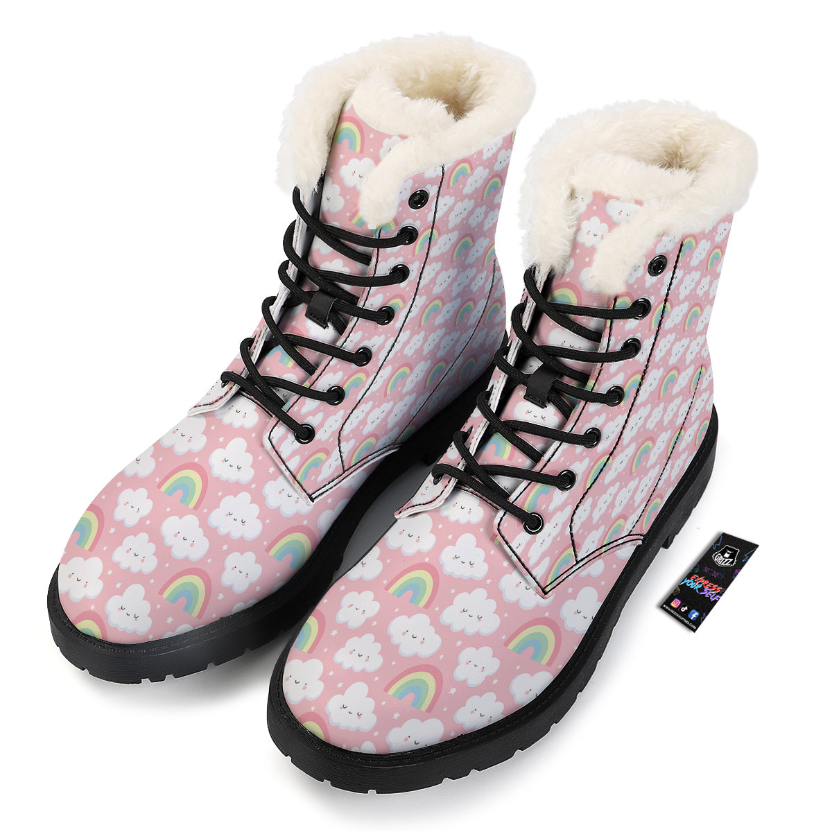 Cloud Cute Print Pattern Winter Boots-grizzshop