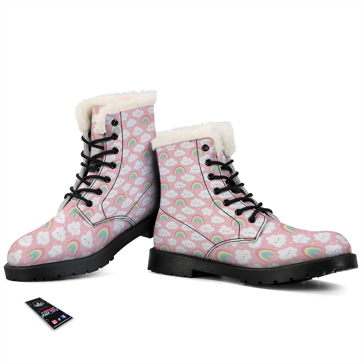 Cloud Cute Print Pattern Winter Boots-grizzshop
