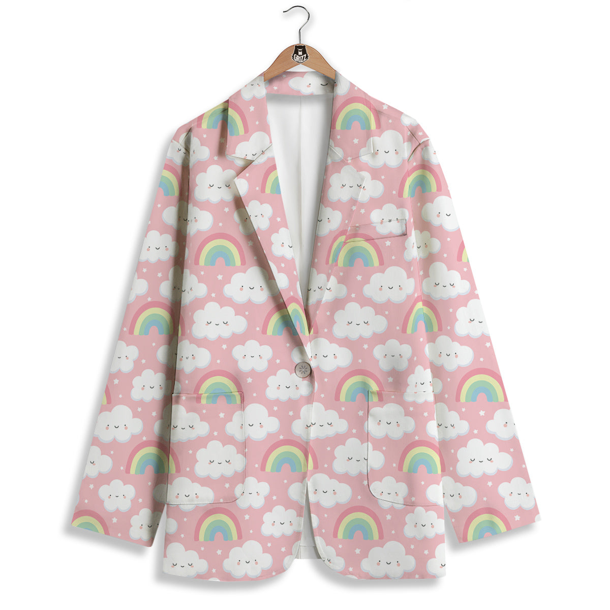 Cloud Cute Print Pattern Women's Blazer-grizzshop