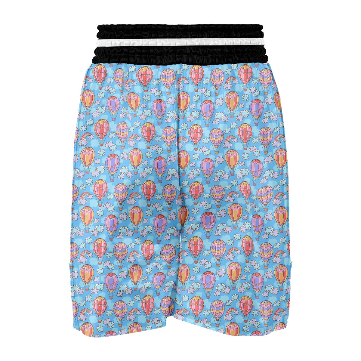 Cloud Hot Air Balloon Pattern Print Boxing Shorts-grizzshop