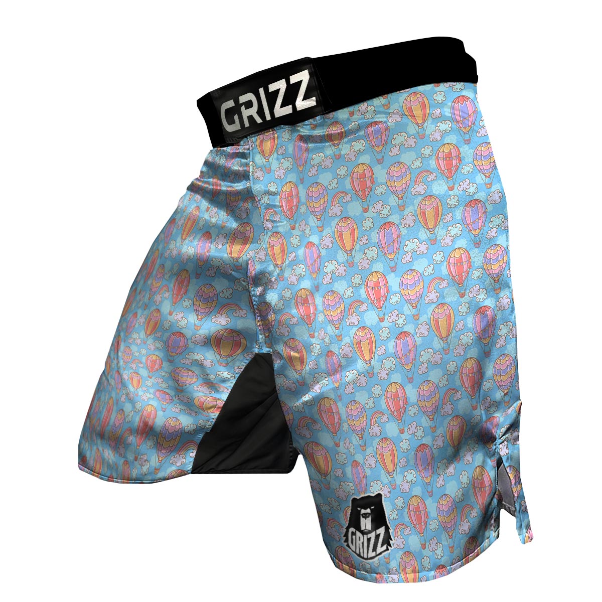 Cloud Hot Air Balloon Pattern Print MMA Shorts-grizzshop