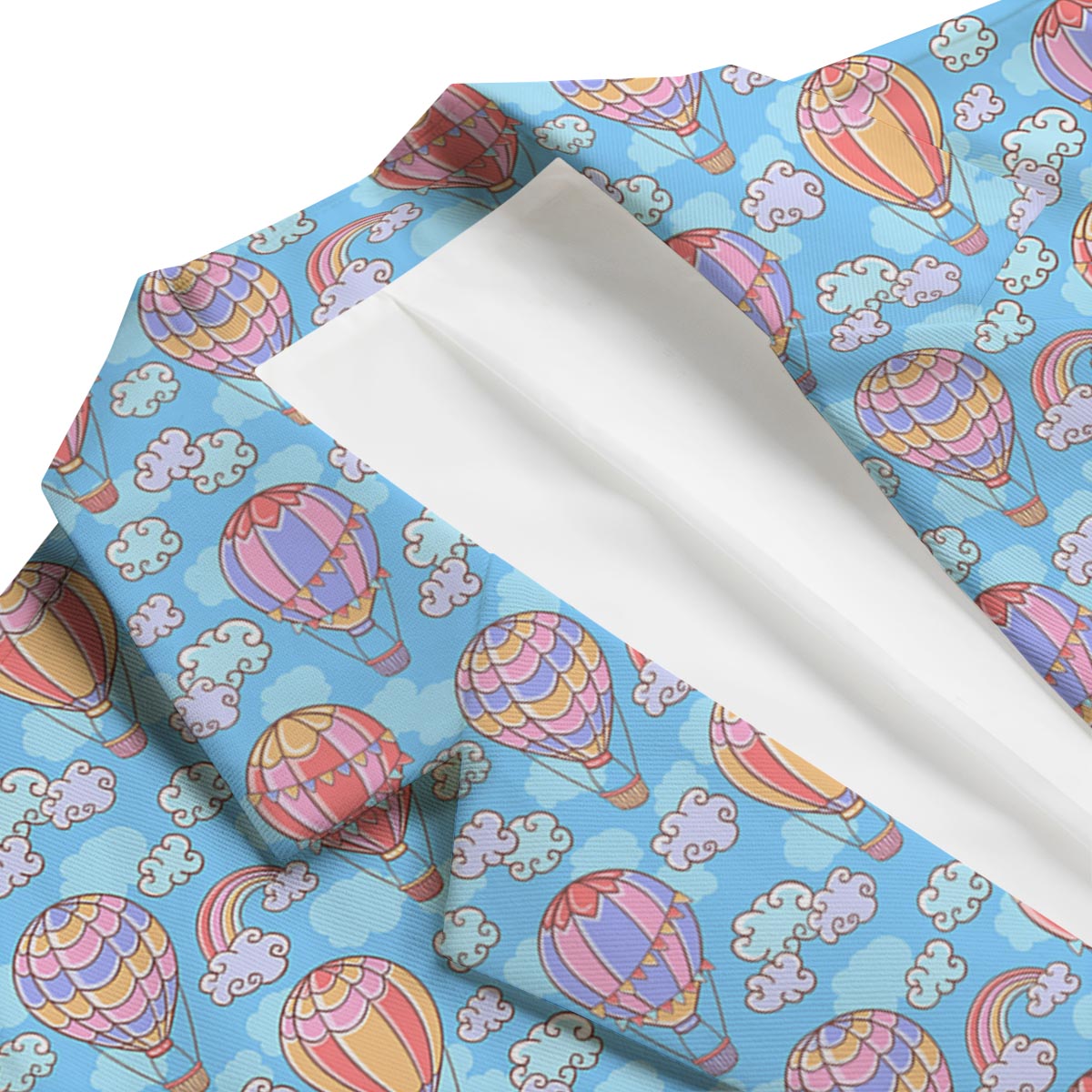 Cloud Hot Air Balloon Pattern Print Men's Blazer-grizzshop