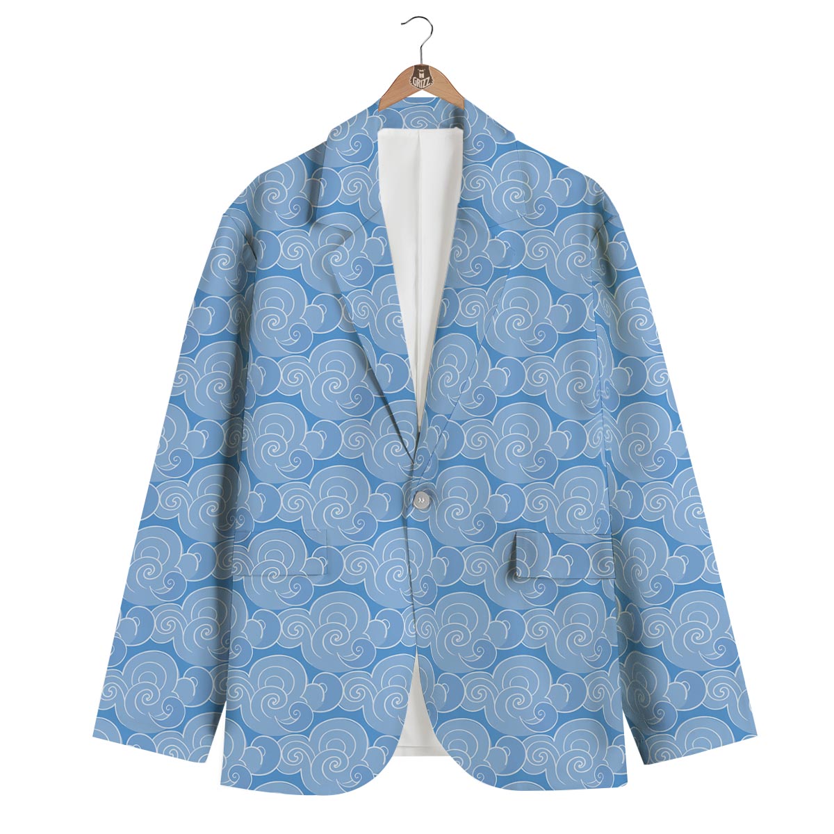 Cloud Pattern Print Men's Blazer-grizzshop