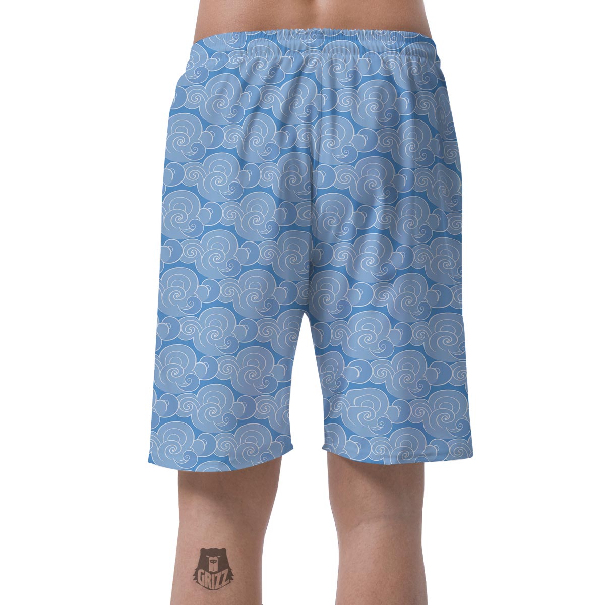 Cloud Pattern Print Men's Shorts-grizzshop