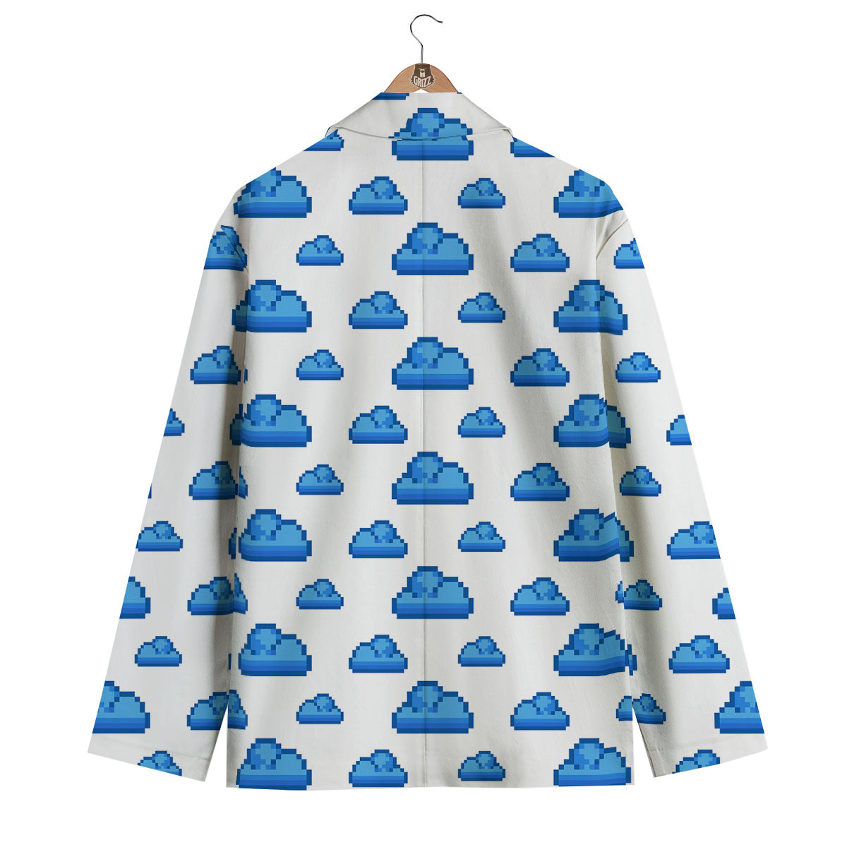 Cloud Pixel Print Pattern Men's Blazer-grizzshop