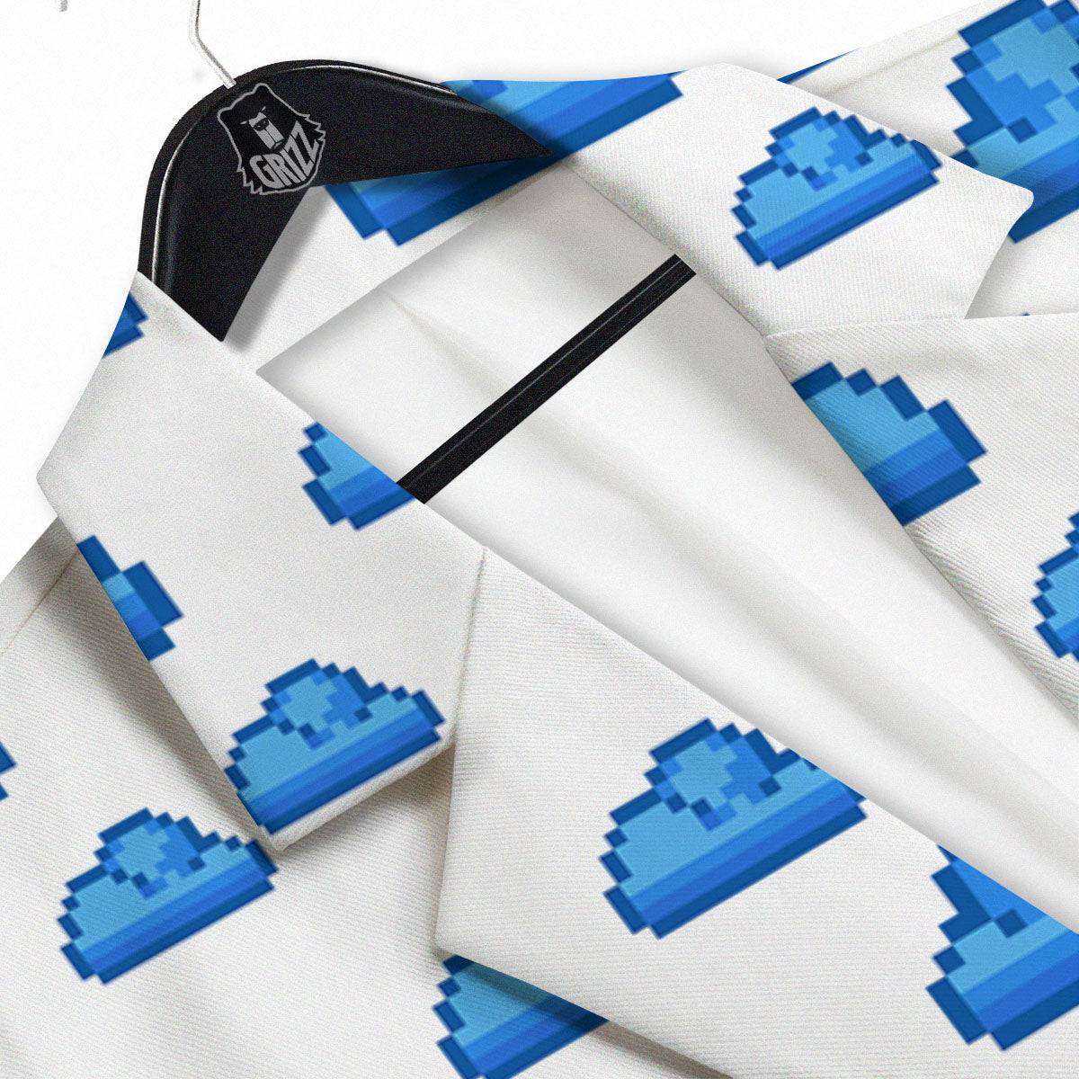 Cloud Pixel Print Pattern Men's Sport Coat-grizzshop