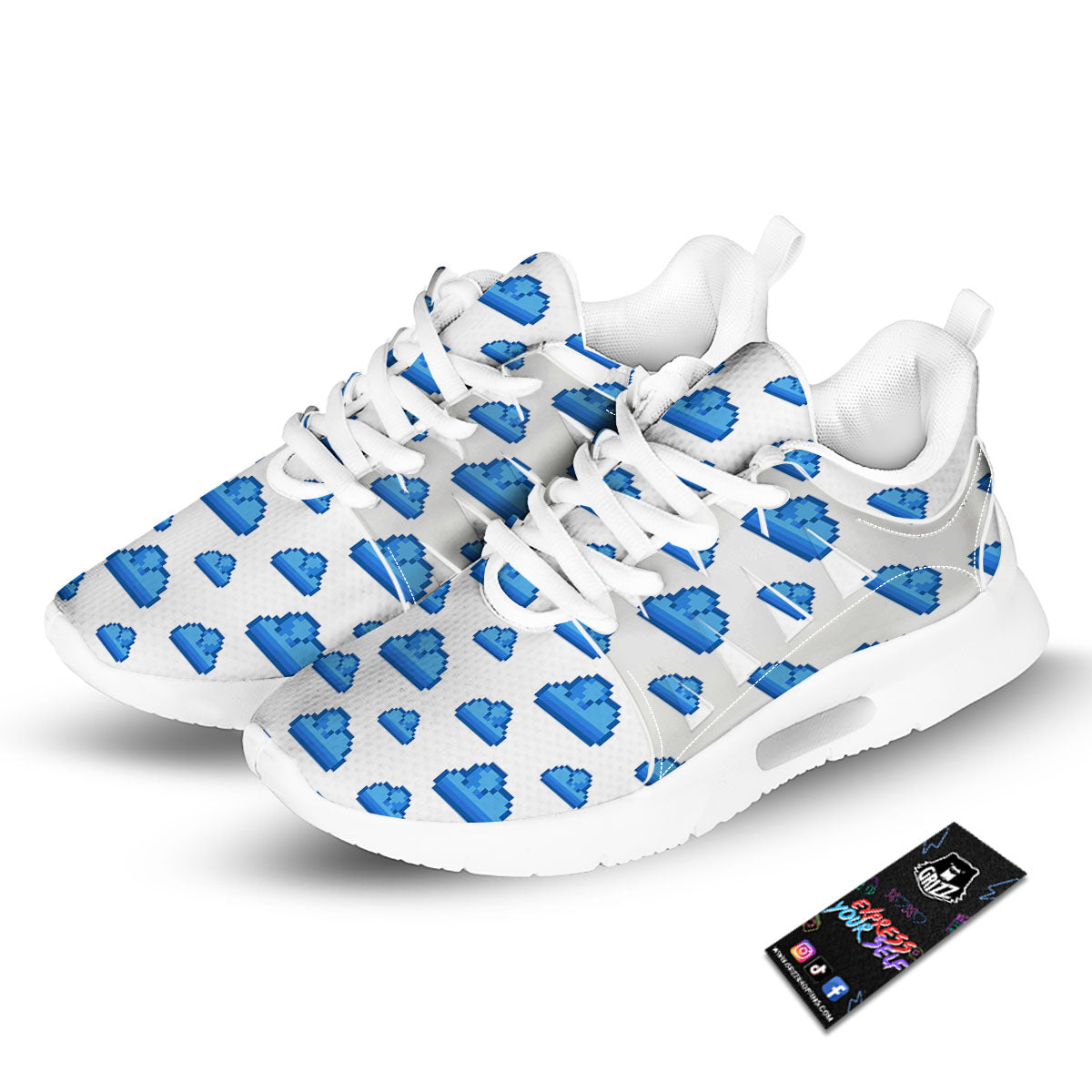 Cloud Pixel Print Pattern Tennis Shoes-grizzshop
