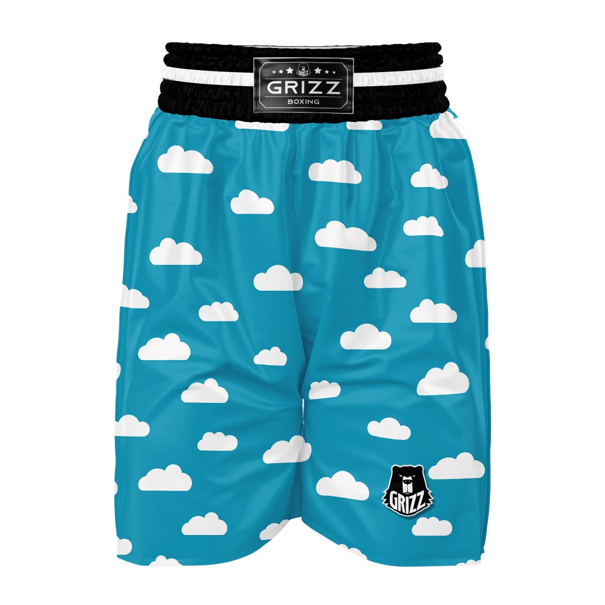 Cloud Print Pattern Boxing Shorts-grizzshop