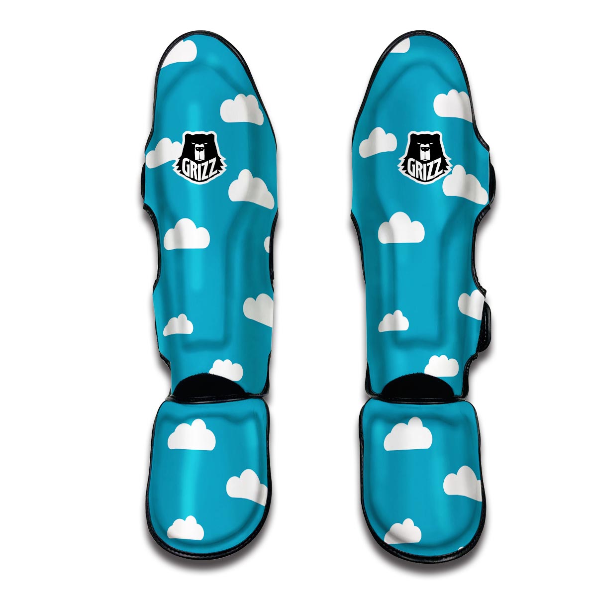 Cloud Print Pattern Muay Thai Shin Guards-grizzshop