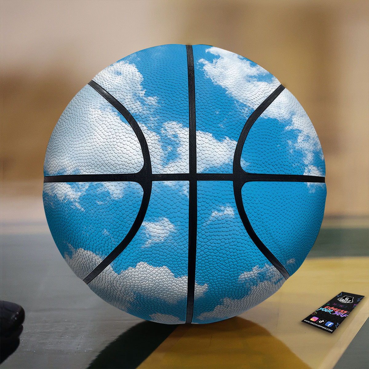 Cloud Sky Print Basketball-grizzshop