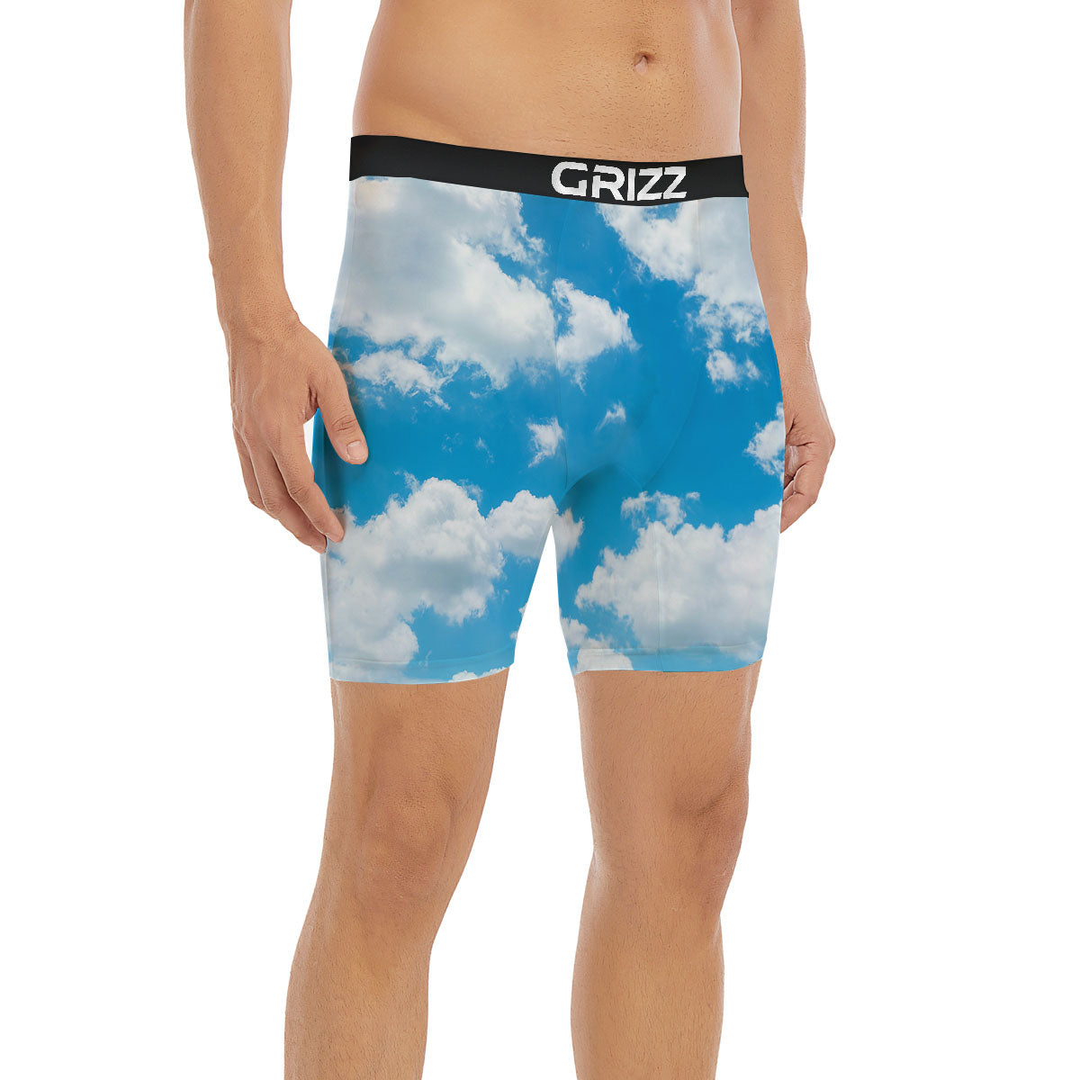 Cloud Sky Print Boxer Briefs-grizzshop