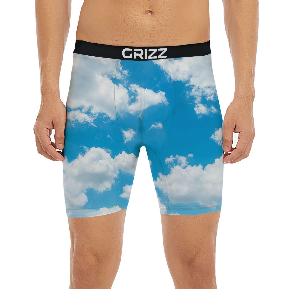 Cloud Sky Print Boxer Briefs-grizzshop