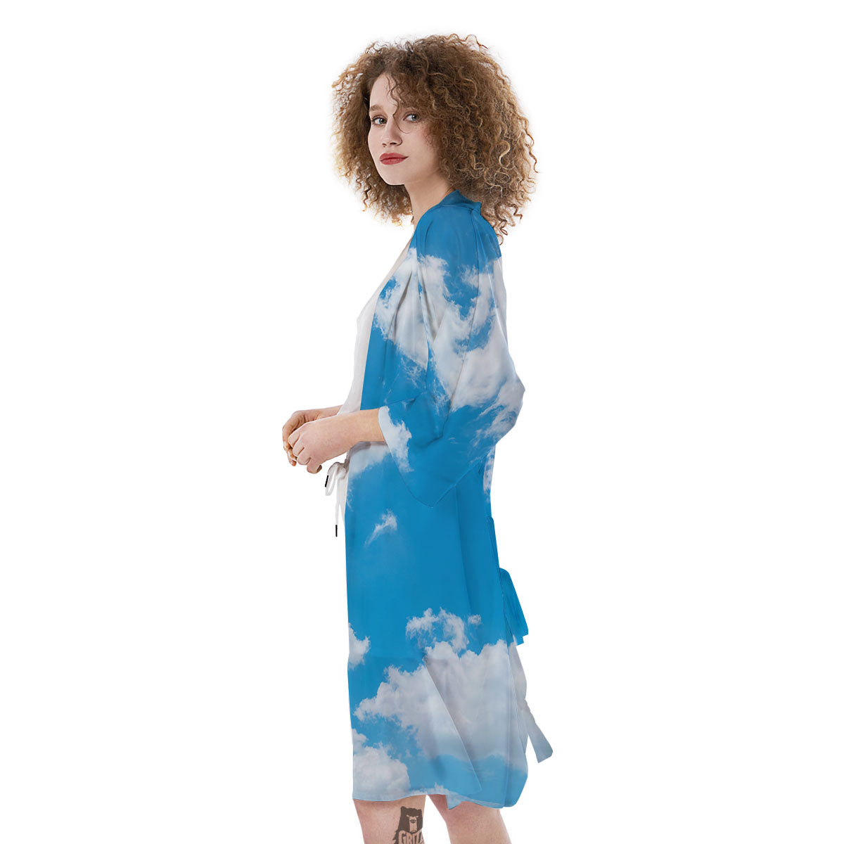 Cloud Sky Print Kimono-grizzshop