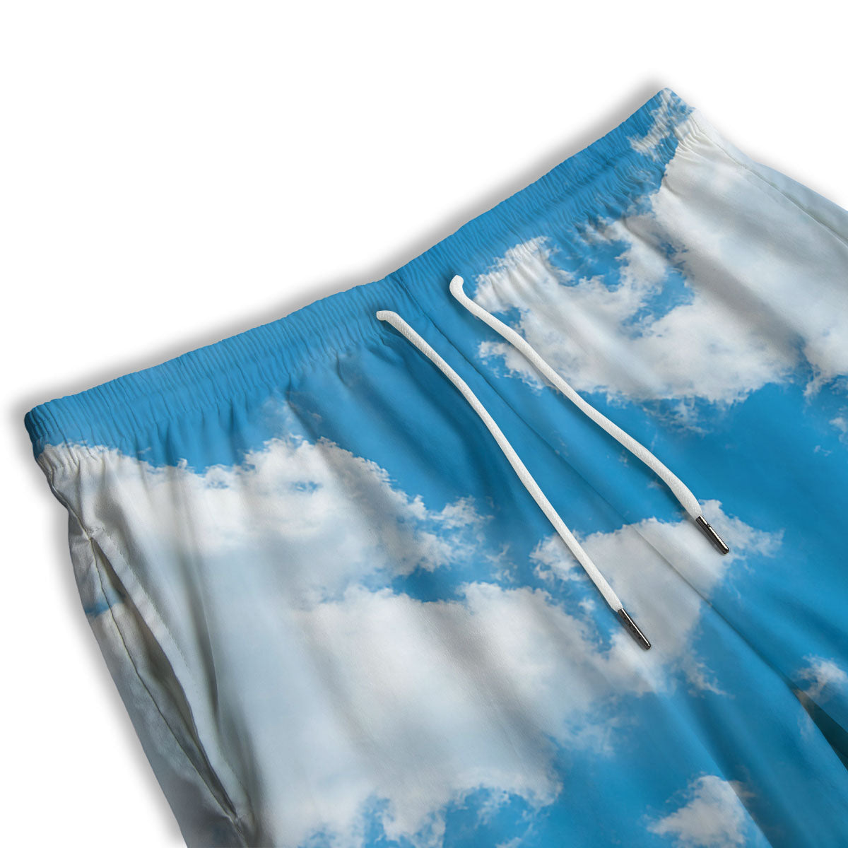 Cloud Sky Print Men's Athletic Shorts