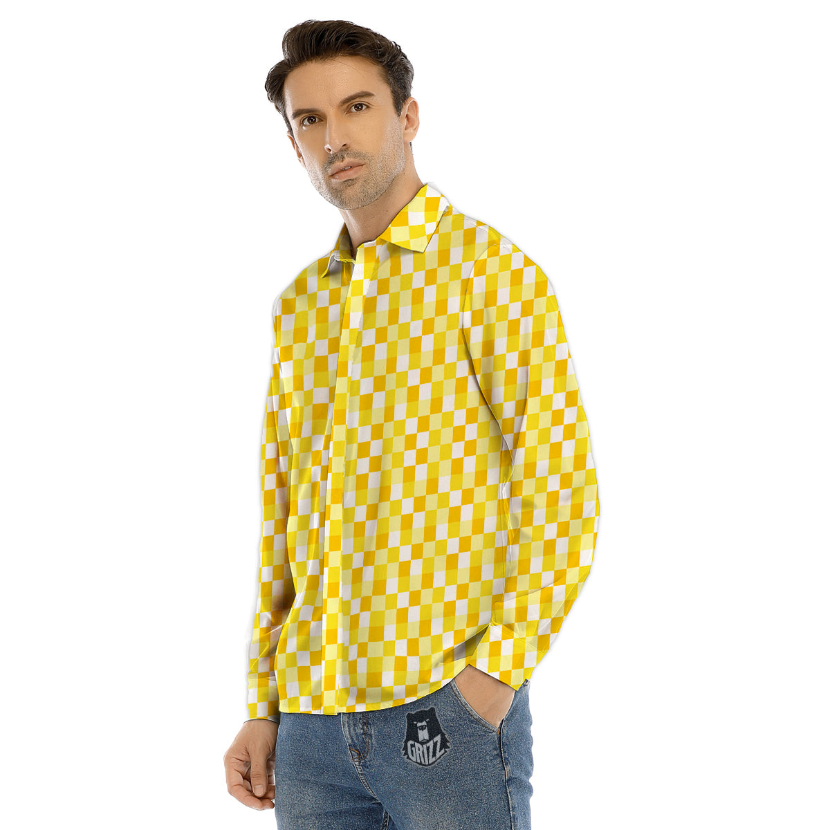 Cloud Sky Print Men's Dress Shirts-grizzshop