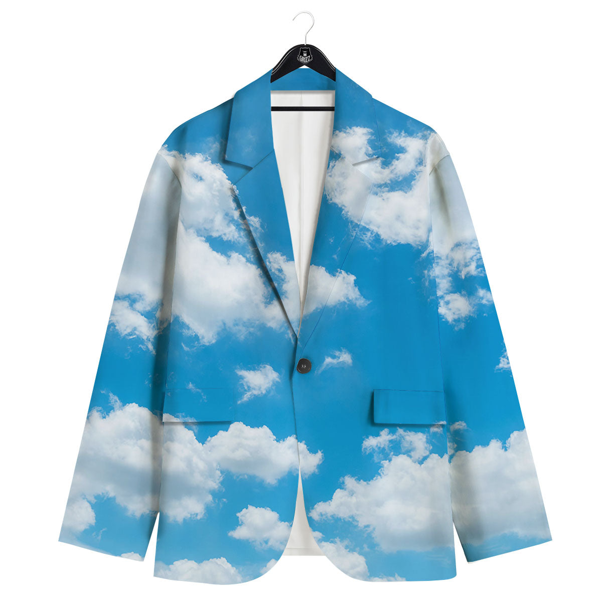 Cloud Sky Print Men's Sport Coat-grizzshop