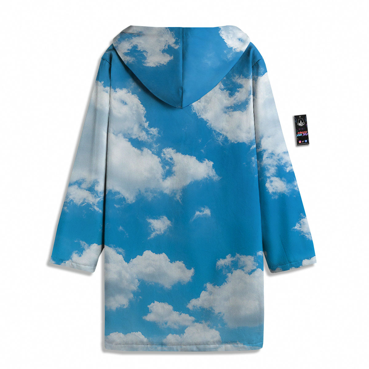 Cloud Sky Print Men's Windbreaker Jacket-grizzshop