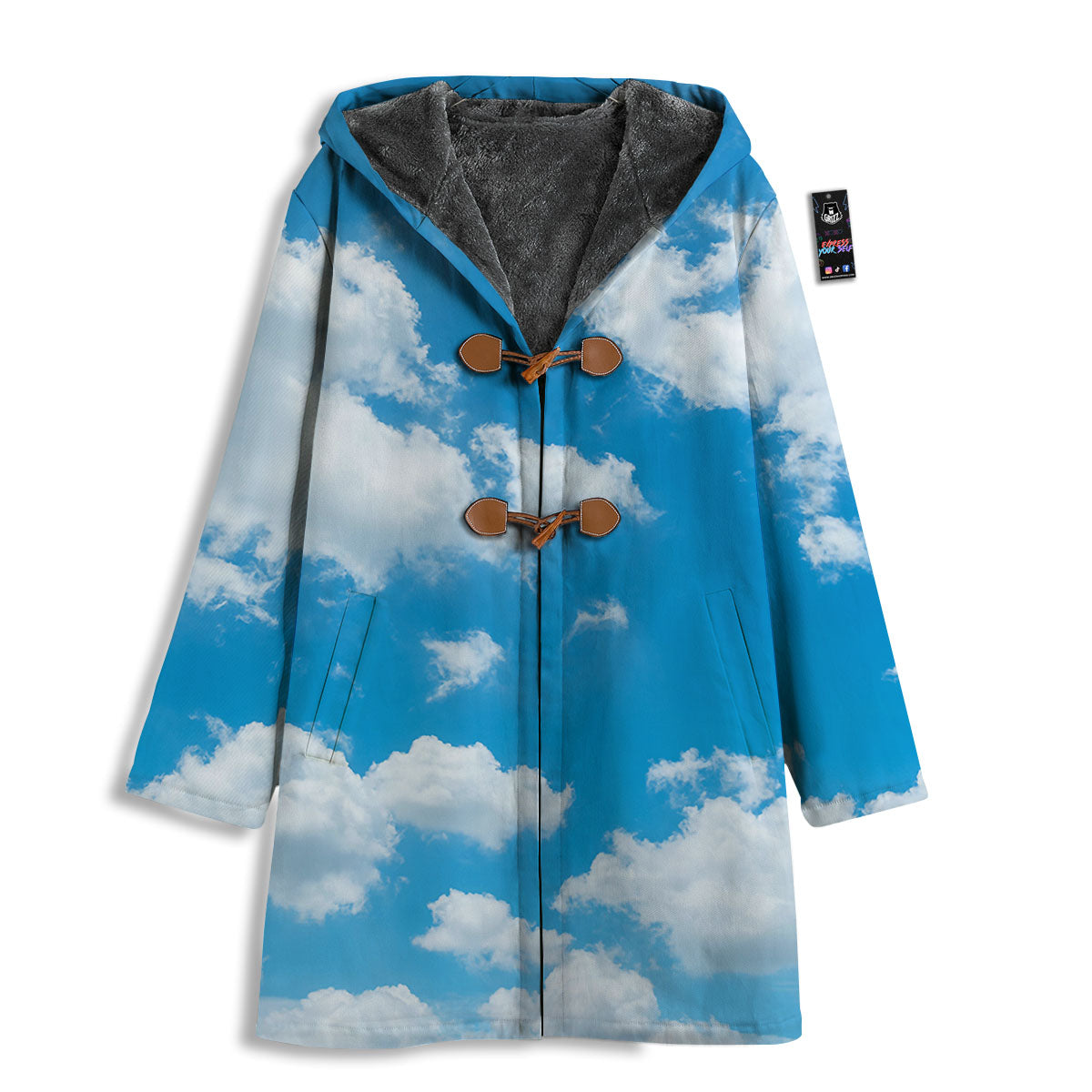 Cloud Sky Print Men's Windbreaker Jacket-grizzshop