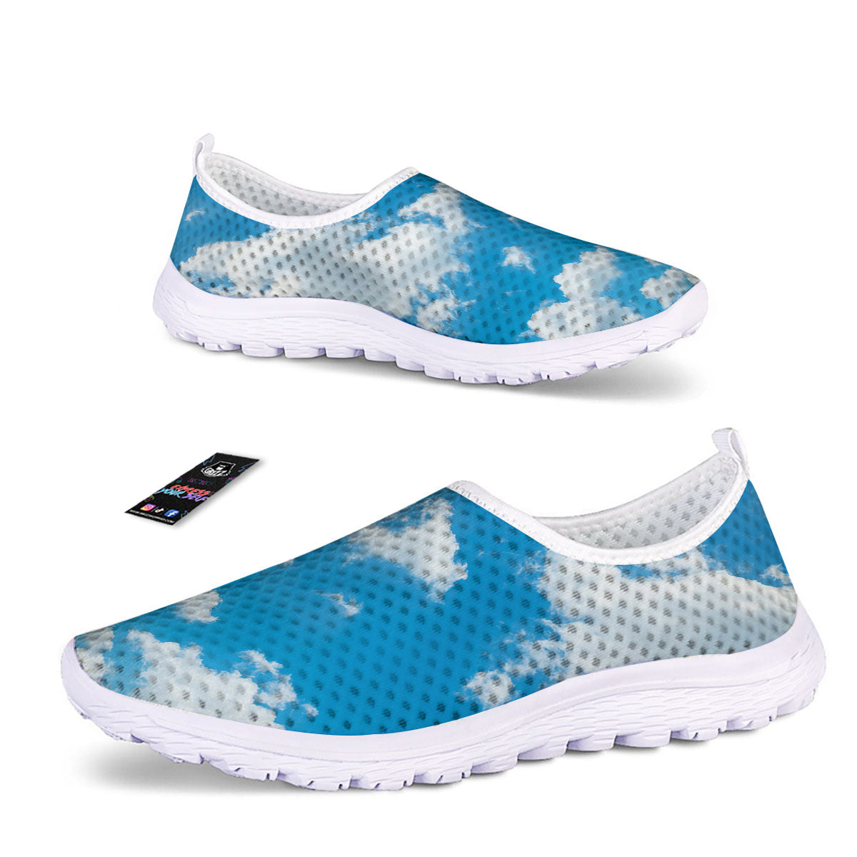 Cloud Sky Print Nurse Shoes-grizzshop