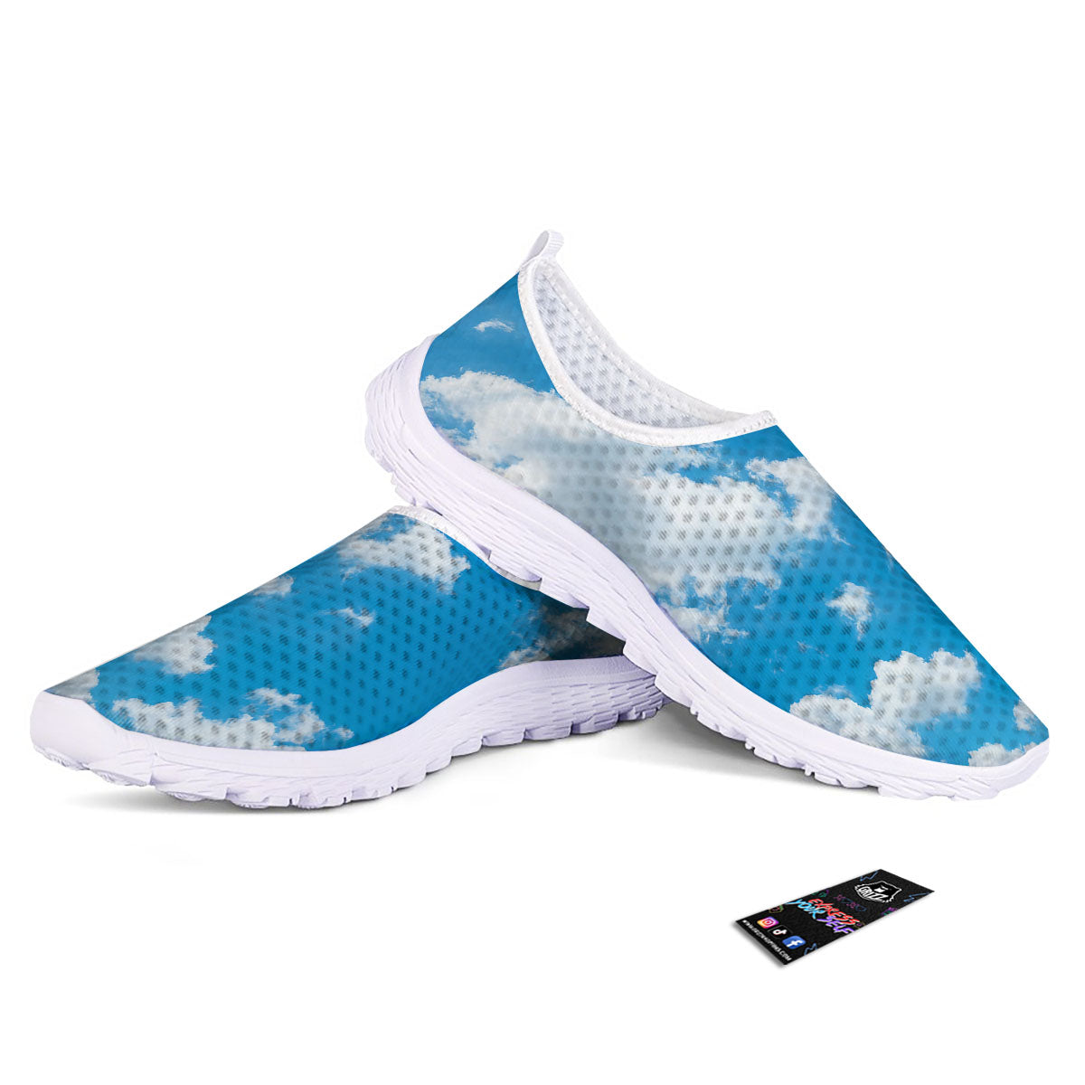 Cloud Sky Print Nurse Shoes-grizzshop